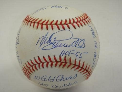 מייק שמידט חתום סטטבול סטטבול בייסבול w/ 16 כתובות Autograph