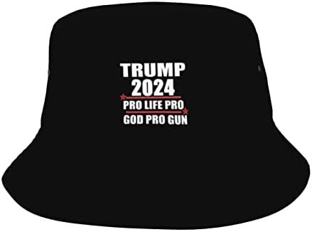 טראמפ 2024 Pro Life Pro God Pro Pro דלי אקדח כובע נסיעות חיצוניות קמפינג טיולים דיג פסטיבל ספארי שטוף כובעי