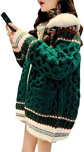 סריגים לנשים סתיו סתיו חורף סוודר חג המולד קרדיגנים יחיד חזה קוריאני סוודרים סוודרים