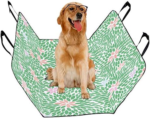 עיצוב מותאם אישית כיסוי מושב כלב בסגנון טבעי פרחי הדפסת כיסויי מושב לרכב לכלבים עמיד למים עמיד