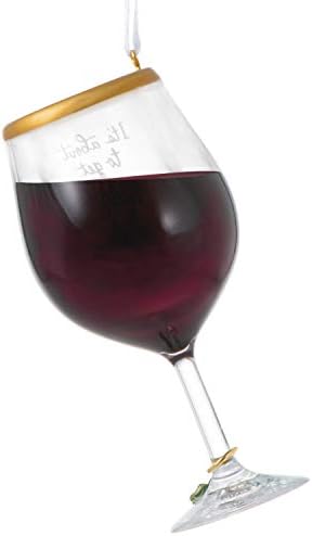 מזכרת Hallmark קישוט לחג המולד 2020, כוס יין לעודד חג