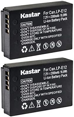 סוללת קסטאר עבור Canon LP-E12 LPE12 סוללה, LC-E12 LC-E12E מטען, Canon EOS 100D, EOS M, EOS M2,