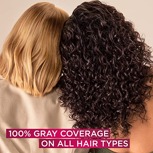 לוריאל פריז אקסלנס קרם צבע שיער קבוע, 4 חום אפר כהה, 100 אחוז צבע שיער כיסוי אפור, חבילה של 2