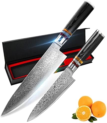 שף של סכיני דמשק פלדת שף סכין קוצ ' ילו דה שף מקצועי
