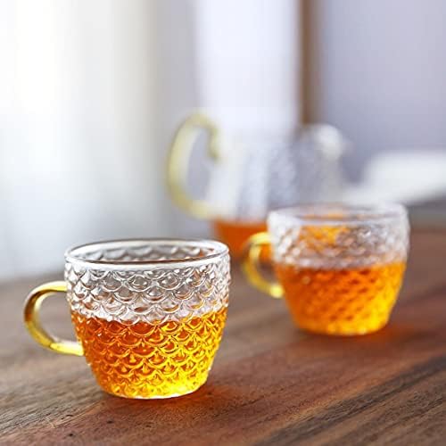 כוס תה אושוואר כוס תה כוס תה כוסות תה ברור כוס אספרסו לכוסות תה מפוארות קפה סט של 6 ≠ 4oz 120 מל）