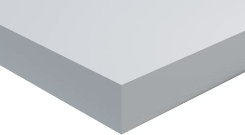 לוח קצף PVC מורחב, לבן, 1 עבה, 36 W x 48 L