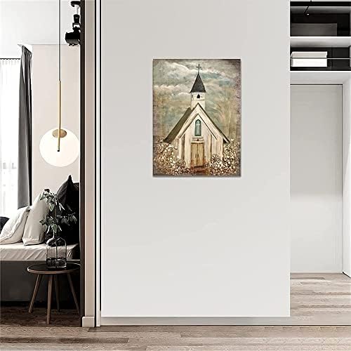 עיצוב בית חווה אמנות קיר אמנות כנסיית כנסייה תמונות אמונה דתית נוצרית מסגרת יצירות אמנות כפרי בדס מדפיס