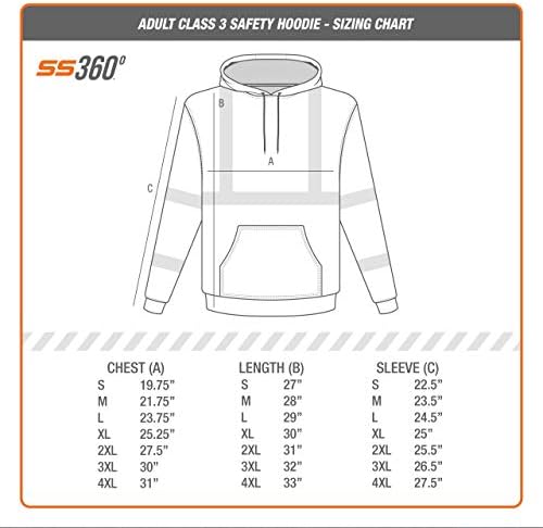 Safetyshirtz SS360 סיאטל שתים עשרה בטיחות Hoody Ansi Class 3