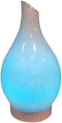 מנורות ניחוח QFFL צבעוניות ארונות שמן שמן שקוף מנורת אדים ערפל מגניב עם 7 צבעי LED והגדרות כיבוי