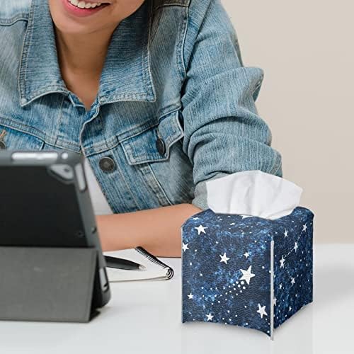 כיסויי קופסאות רקמות כוכבים של Suhoaziia Galaxy, מחזיק קופסת רקמות PU מסוג מסוגנן למסעדה ביתית רקמות פנים