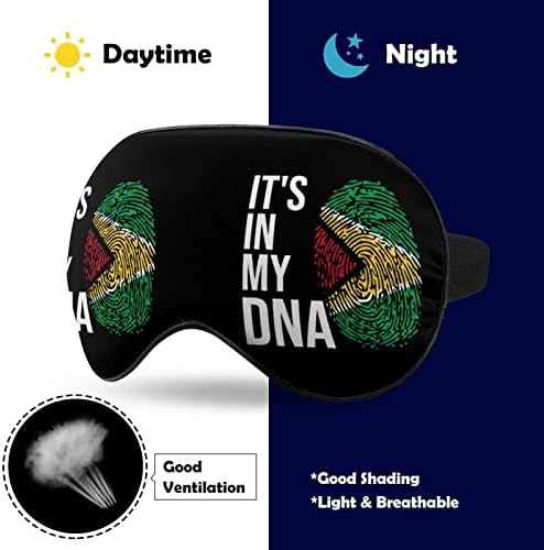 זה ב- DNA DNA שלי גיאנה דגל מסכת שינה עמידה מכסה עיניים מכסה עיניים רכות עם רצועה מתכווננת לגברים