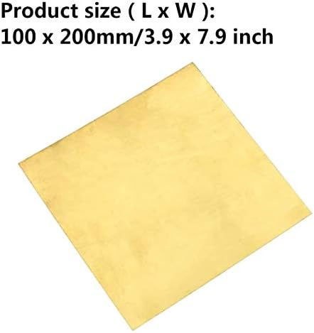 צלחת פליז נחושת מתכת פליז מתכת צלחת נייר כסף פופולרי חומרים עבים לגגות ושכבות עמידות למים עובי 0.1 אינץ '/2.5 ממ,300