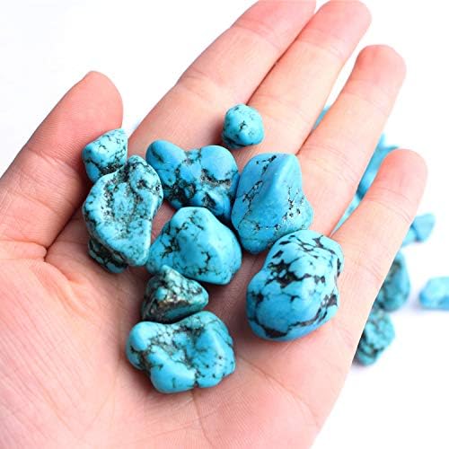 SUWEILE JJST Blue Howlite אבן צנחה אבן כחולה סלע מלוטש טורקיז ריפוי חן חן דגימה מינרלית DIY תליון בית