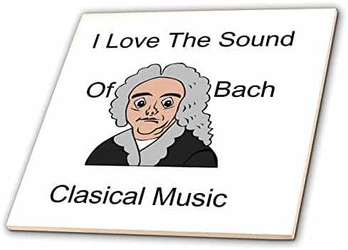 תמונת 3 של אהבה צליל של מוזיקה קלאסית באך עם אריחים מצוירים - אריחים