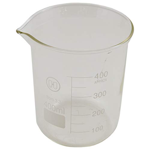 SciencePurchase Beaker זכוכית צורה נמוכה - 400 מל