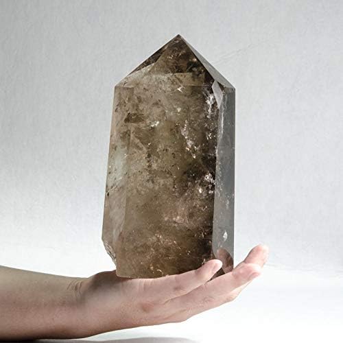 Yippee 8 נדיר במיוחד גדול טבעי מעושן קוורץ גביש גביש אבן חן יחיד