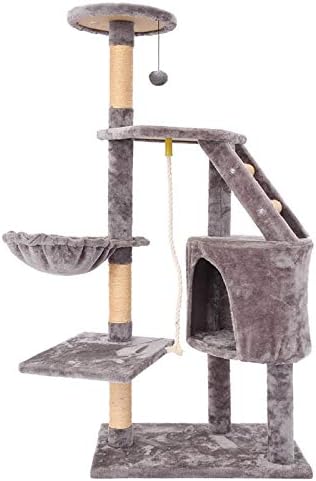 Ywindl Cat Tree House House מגדל גבוה מעמד דירה, מחזיק מטפס משחק חתלתול עם גירוד פוסט סיסל, מרכז פעילות