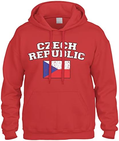 Cybertela דהה בצ'כיה צ'כיה צ'כיה דגל סווטשירט קפוצ קפס קפד