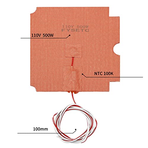 כרית דוד סיליקון 110V/500W למדפסת תלת מימדית מיטה חמה קלה התקנה חלקי DIY 177 כלים מדפסת אלמנט חימום