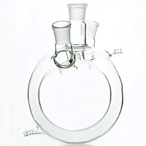 DONLAB CFJ-2000 זכוכית 2000ML/2L תגובה מעיל בקבוק בקבוק שכבה כפולה תגובה כדורית בקבוק בקבוק מלא עטוף בשלושה