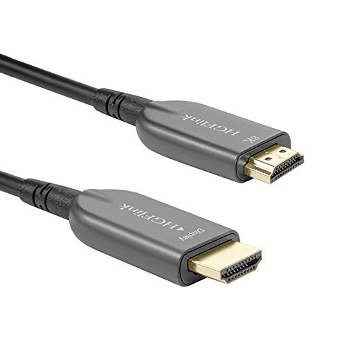 HGFLINK 8K HDMI 2.1 כבל אופטי סיב אופטי 33ft Ultra HD תומך דינמי HDR EARC 8K60Hz 4K120Hz 48GBPS HDCP 2.2