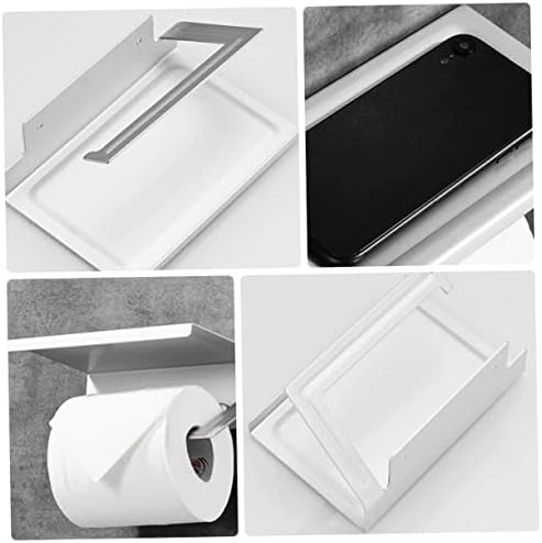 Upkoch 1pc עם רקמות יצירתיות או מדף ואחסון קיר מתלה אמבטיה לשירותים לברגים מתקן נייד דבק מגבת - בנייר דבק טלפון