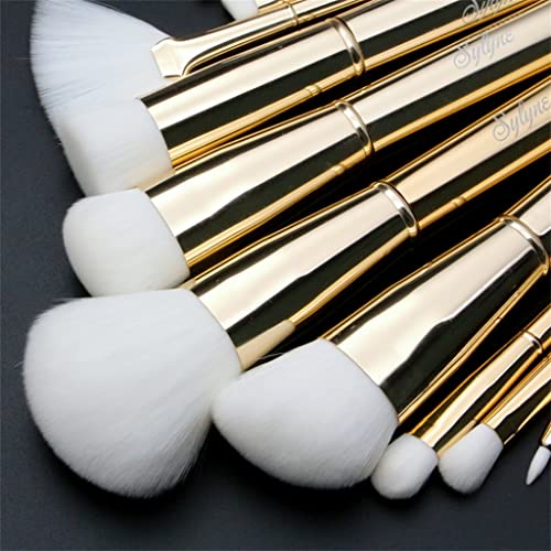 לוקו פרלי לבן 13 יחידות מברשות איפור שיער סינטטי כלים יופי יופי יופי אבקת אבקת קווי מתאר צלליות