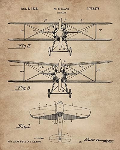עיצוב תעופה - סט של ארבעה הדפסי דו פטנט על קיר פטנט - רעיונות למתנה לתעופה - קישוטים לבית נושאי טייס - חדר בנים