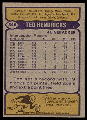 1979 Topps 345 TED Hendricks Oakland Raider