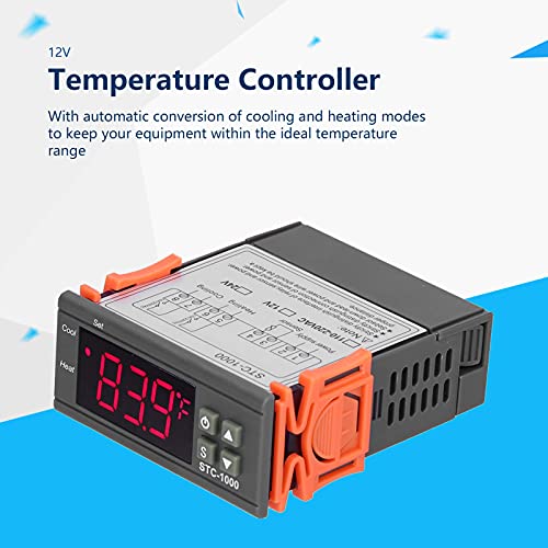 בקר טמפרטורה דיגיטלית STC -1000, בקר טמפרטורה דיגיטלית, מעטפת פלסטיק מעכבי לבס ℃ 50 ℃ עד 110 ℃, בקר טמפרטורה