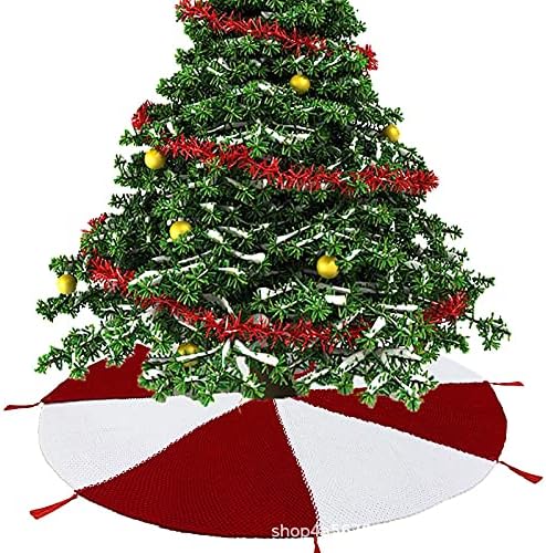 חצאיות עץ חג המולד של Huijie - קישוט מפלגת חג המולד מתנה חצאית עץ לבן אדום, סידור קישוטים למסיבות חג קישוטים,