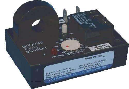 CR Magnetics CR7310-LL-24D-660-B-CD-NPN-R ממסר חיישן תקלות קרקע עם טרנזיסטור NPN Optoisolated ושנאי מרחוק,
