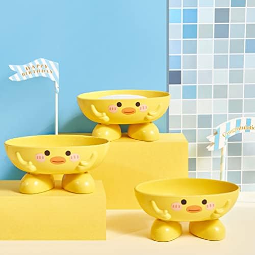 2 יחידות קריקטורה בעלי החיים סבון צלחת יפה ברווז דפוס סבון סוגר ניקוז סבון מגש אמבטיה סבון אחסון ארגונית עבור מקלחת