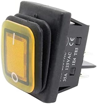 MOMTC 30x22 מתג רוקיסט כבד 12V LED אדום LED 220V אור מואר 16A 250VAC KCD4-201 מתג DPST 4pin 1pcs