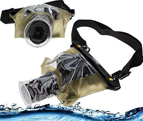 Navitech Frost לבן DSLR SLR עמיד למים מארז דיור מתחת למים/כיסוי שקית תיק יבש תואם ל- Canon EOS 200D