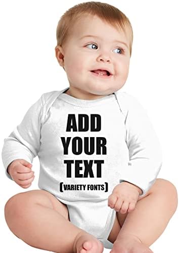 בגד גוף לתינוקות מותאם אישית הוסף את שם הטקסט שלך יוניסקס