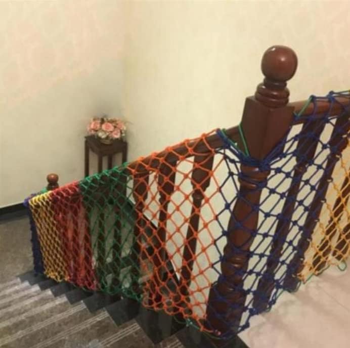 Geironv 1M חבל צבע נטו, מרפסת עמידה לרשת נטו בטיחות ילדים רשת מדרגות בית הגנה