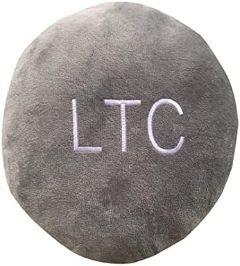 כרית Litecoin - כרית קריפטו מפוארת עגולה וממלאת על ידי Blockcraft LTC כרית קטיפה