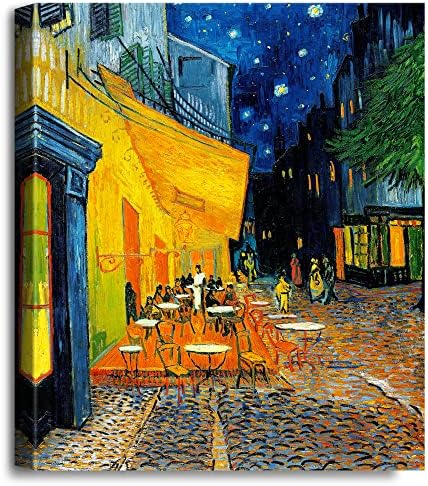 א & מגבר; קפה יצירות אמנות טי שַׁרבִּיט מרפסת בלילה על ידי וינסנט ואן גוך. רפרודוקציות אמנות קלאסיות בעולם, הדפסי
