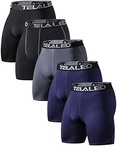 Telaleo 5/6 מכנסי דחיסת חבילה גברים Spandex Sport Sorts Shorts Stallicating Performance Performance תחתוני Baselayer