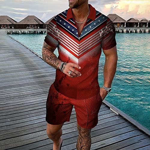 אימונית מסלול של גברים של RCESSD קיץ 2 חלקים חולצות שרוול קצר הוואי מזדמן כוכבי גברים ופסים חולצות גרפיות