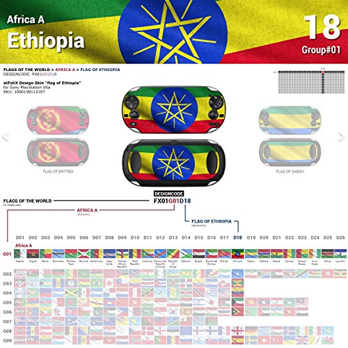 סוני פלייסטיישן ויטה עיצוב עור דגל של אתיופיה מדבקות מדבקת עבור פלייסטיישן ויטה
