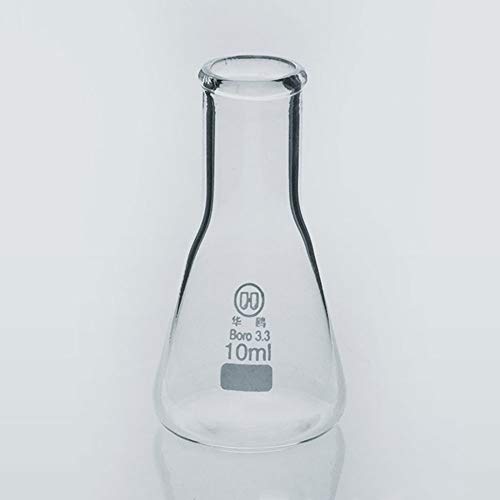 אדמס-בטא 10 מל מיני ארלנמאייר בקבוק בקבוק, שפה כבדה, מזהה פה 11 ממ / OD 12 ממ, 3.3 זכוכית בורוסיליקט, חבילה