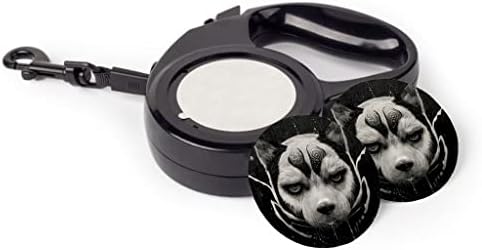 פרצוף האסקי כועס רצועה מחמד נשלף - רצועה מודפסת - רצועת כלבים מגניבה