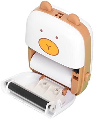 מדפסת תמונות של Heiezoki Mini, מדפסת ניידת, צורה חמודה צורה ניידת מדפסת צילום ניידת ניידת עם נייר הדפסת כבל נתונים