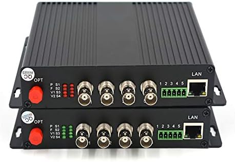 PRIMEDA-TELECOM 4 ערוצים HD SDI VIDEO AUDIO Ethernet מעל סיבים אופטיים ממירי משדר מקלט עבור HD SDI