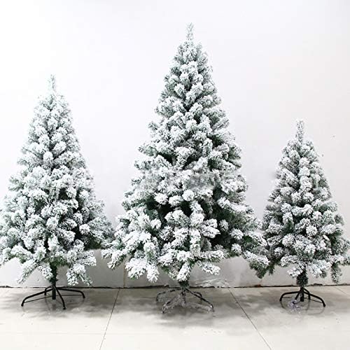 יומו נוהר עצי חג המולד לא מוארים, ריסוס שלג לבן עץ חג מולד נוהר, PVC מוצפן PVC חג המולד המלאכותי עץ אורן-לבן