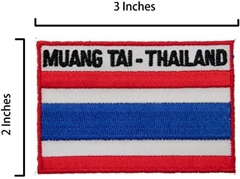 A-one 2 PCS Packs- wat phra kaew Shield Shield Patch+רקמת דגל תאילנד, טלאי מקדש תאילנדי, תג בודהיזם, רקמה צבעונית,