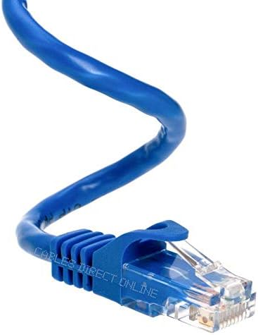 כבלים ישיר מקוון כחול 15ft cat6 כבל רשת אתרנט RJ45 כבל תיקון מודם אינטרנט