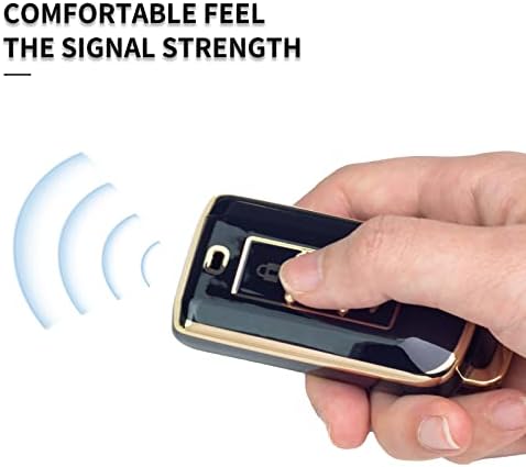 SK בהתאמה אישית TPU Gold Edge Smart Key Fob Case Case Cover Protection תואם למיצובישי לנסר מיראז 'Outlander